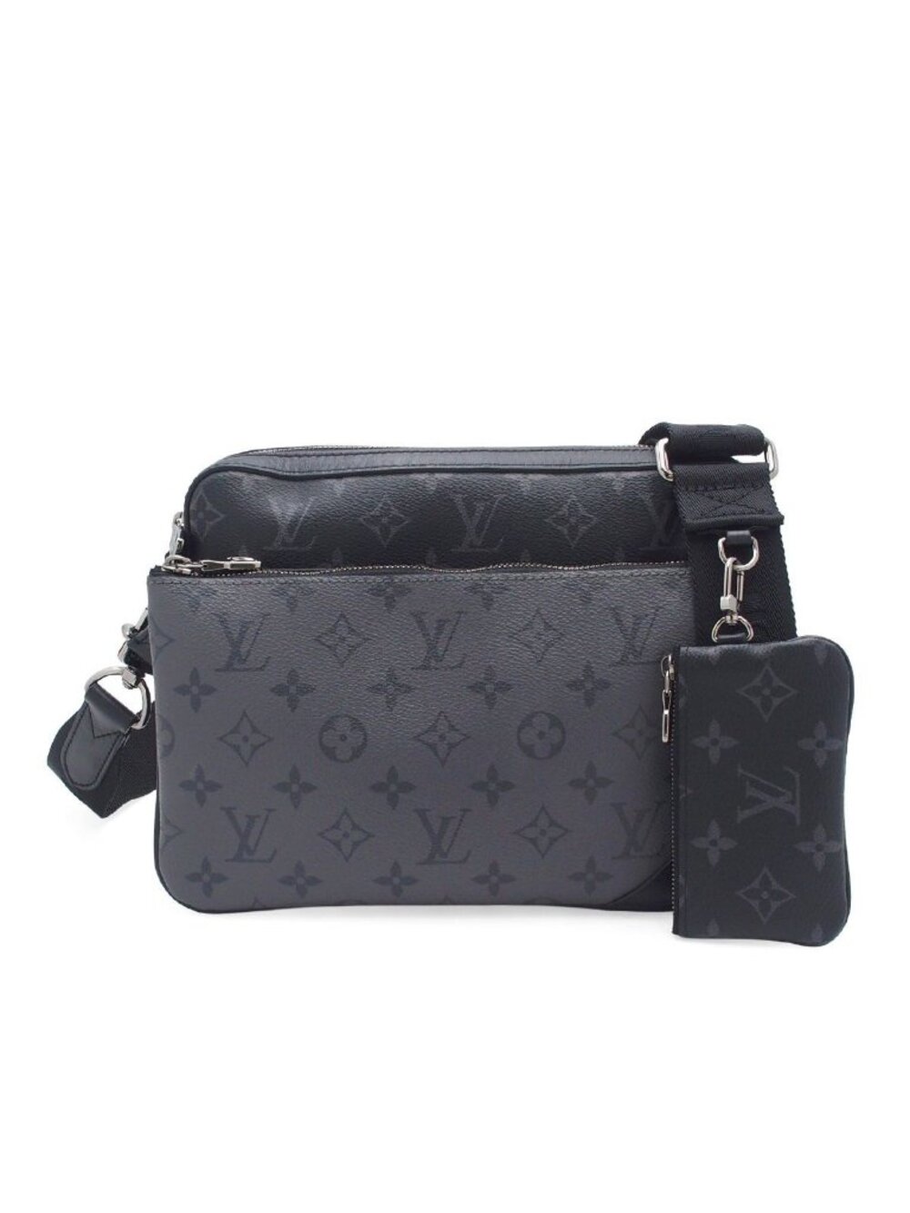 Louis Vuitton Trio Messenger Black Monogram Eclipse Shoulder Bag